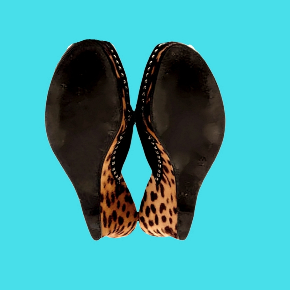 PRADA ✴️Animal Print/ Calf hair/ Pony✴️ Platform Wedge Slides✴️ 8M✴️Orig… - Picture 12 of 14